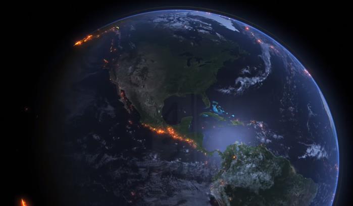 15 ans de séismes visualisés sur le globe terrestre